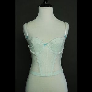 Victoria’s secret lace Tiffany blue bustier